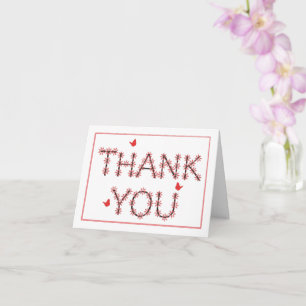Tarjeta Alegres Flores Gracias Notecard
