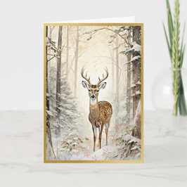 Tarjeta Alegres Navidades Deer