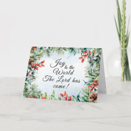 Tarjeta Alegría al mundo El Señor ha venido, Navidades