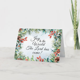 Tarjeta Alegría al mundo El Señor ha venido, Navidades
