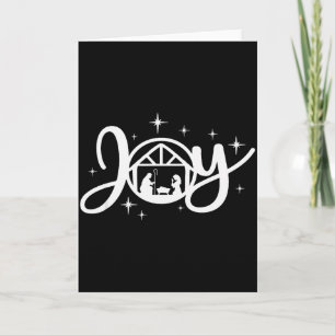 Tarjeta Alegría cristiana de Navidad Escena de la Nativida