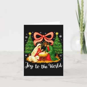 Tarjeta Alegría Cristiana De Navidad Para El Mundo Coqueta