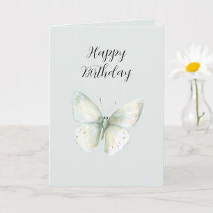 Tarjeta Alegría de Mariposa de Menta