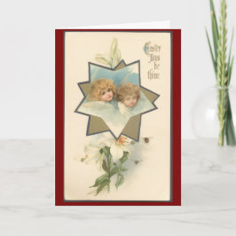 Tarjeta Alegría de Pascua Antigua Resurrección Esperanza R