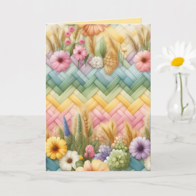 Tarjeta Alegría de Pascua de primavera (Planta pequeña)