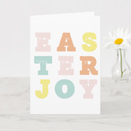 Tarjeta Alegría de Pascua en Pastel Moderno