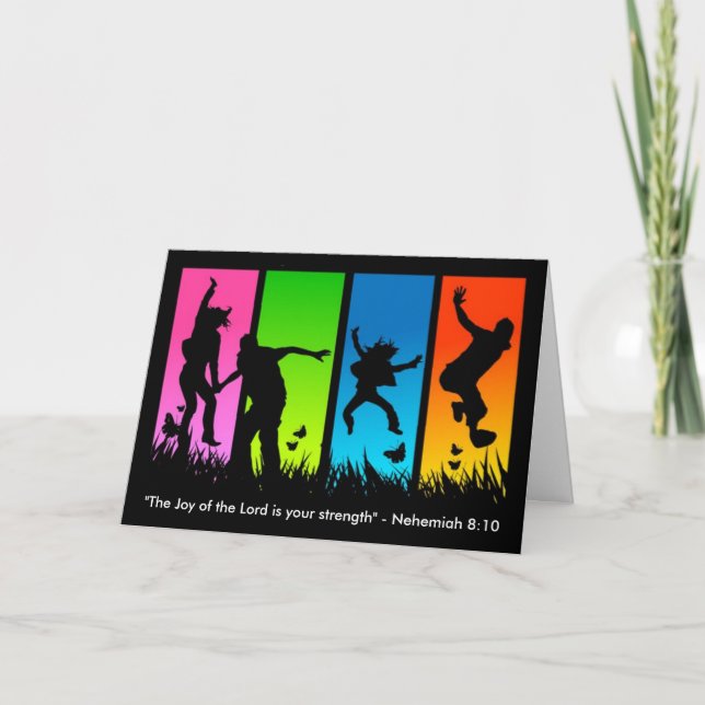 Tarjeta Alegría del 8:10 de señor Christian Card Nehemiah (Anverso)