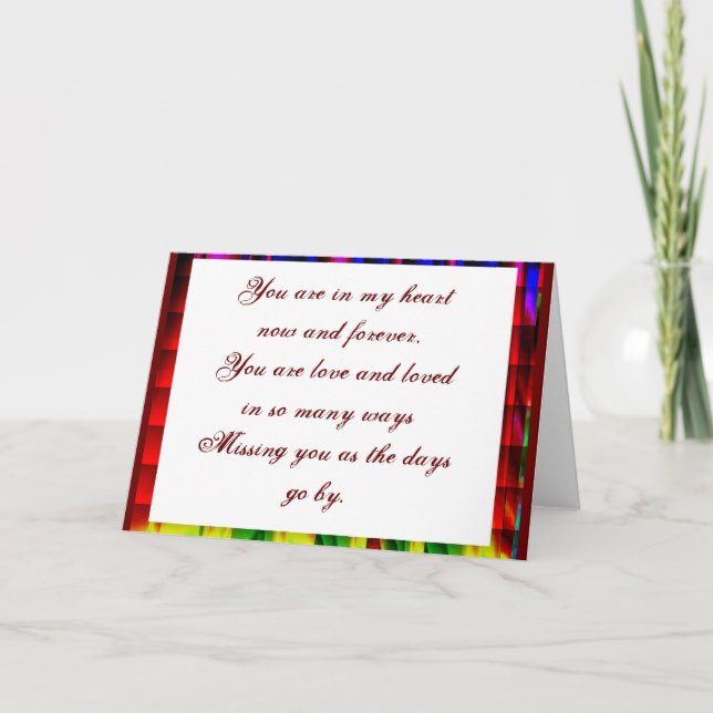 Tarjeta Alegría del amor_ (Anverso)