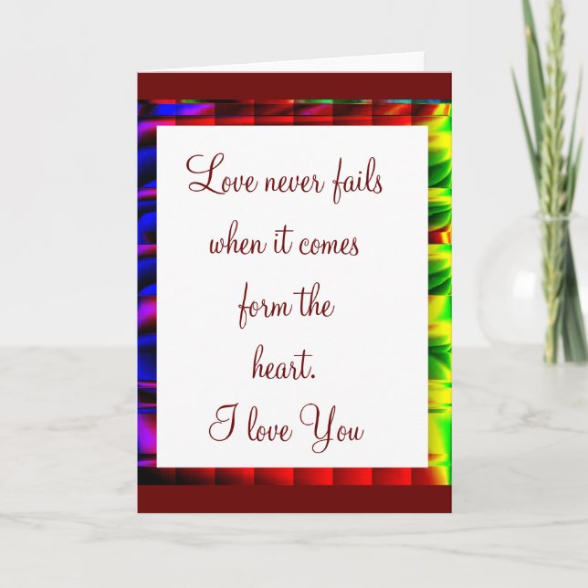 Tarjeta Alegría del amor_ (Anverso)
