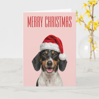 Tarjeta Alegría Navideña de Dachshund