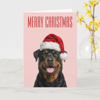 Tarjeta Alegría Navideña de Rottweiler