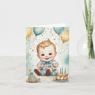 Tarjeta Alegría por el cumpleaños del bebé