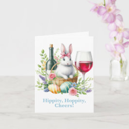 Tarjeta Alegría, Saltos y Felicidad! Conejo de Pascua y Vi