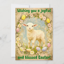 Tarjeta Alegría Suave – Deseos de Cordero de Pascua