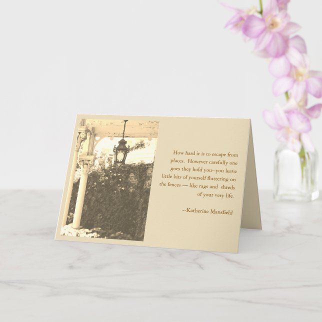 TARJETA ALÉJANDOSE + CITA SOBRE DEJAR (Orquídea)