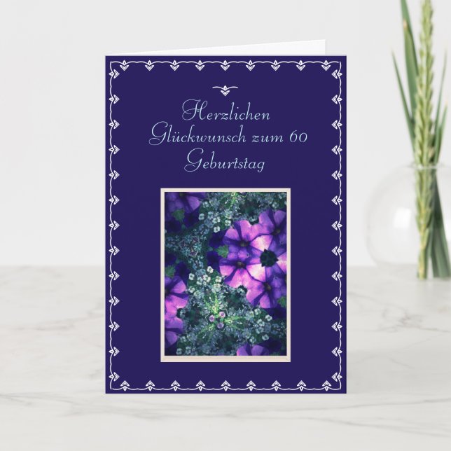 Tarjeta Alemán: 60.o cumpleaños feliz (Anverso)