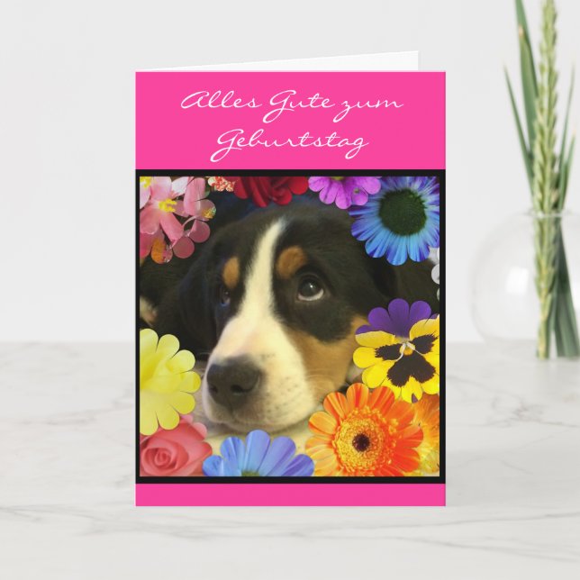 Tarjeta Alemán: Cumpleaños Geburtstag (Anverso)