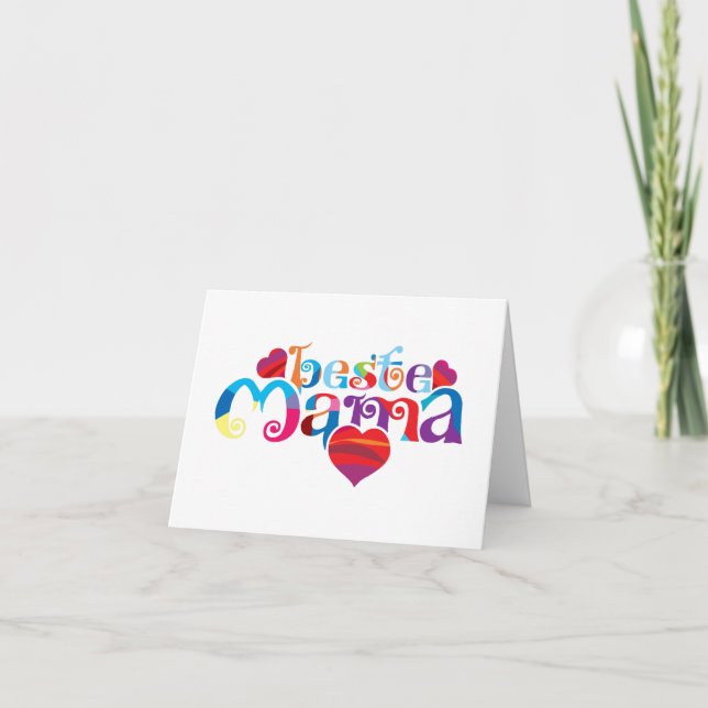 Tarjeta alemán: mejor mamá (Anverso)
