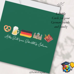 Tarjeta alemana de cumpleaños feliz, Alles Gute zu