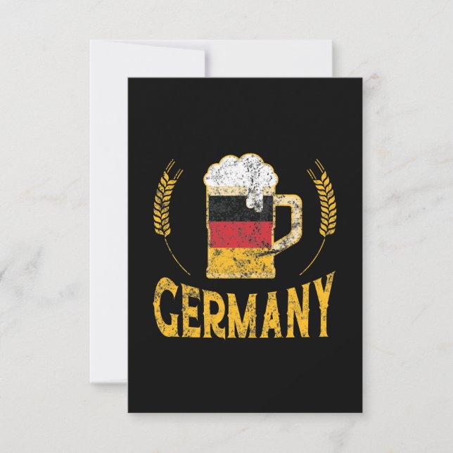 Tarjeta Alemania Orgullo Bandera Alemana Cerveza Lover Okt (Anverso)