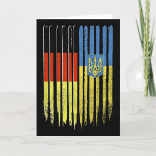 Tarjeta Alemania Ucrania Bandera alemana ucraniana Trident