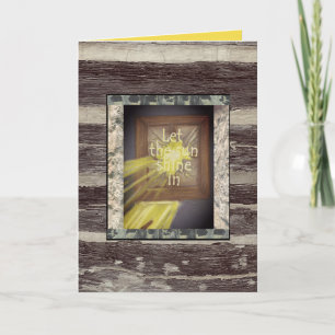 Tarjeta Alentamiento de la fiebre de la cabaña