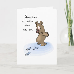 Tarjeta Alentamiento del oso en el día posterior
