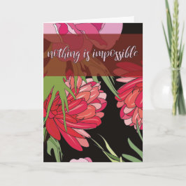 Tarjeta Alentamiento floral personalizado