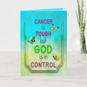 Tarjeta Alentar al paciente con cáncer, Dios en control