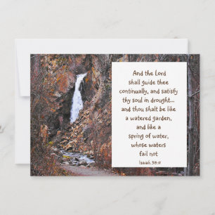 Tarjeta Alentar la Escritura Isaías Waterfall Nature