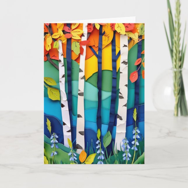 Tarjeta Alerce Abedules Campanilla de Primavera (Anverso)