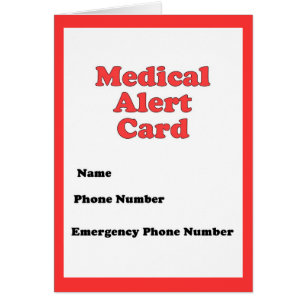 Tarjeta alerta médica