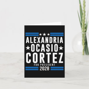 Tarjeta Alexandria Ocasio Cortez Para Presidente 2028, Aoc