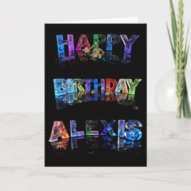 Tarjeta Alexis de cumpleaños feliz (Anverso)