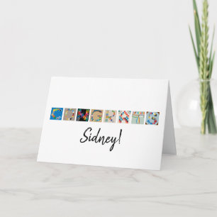 Tarjeta alfabeta de juego de mesa "Congrats"