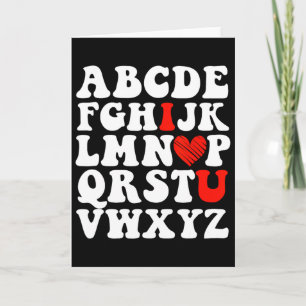 Tarjeta Alfabeto Abc Te Quiero Día De San Valentín Corazón