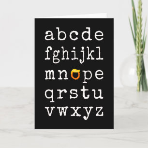 Tarjeta Alfabeto Anti-Trump - Nope V