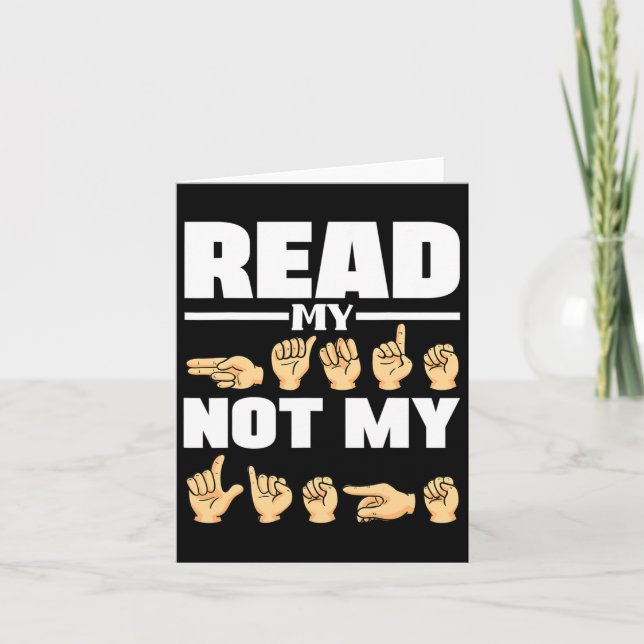 Tarjeta Alfabeto Asl Lenguaje De Señas Americano Profesor  (Anverso)