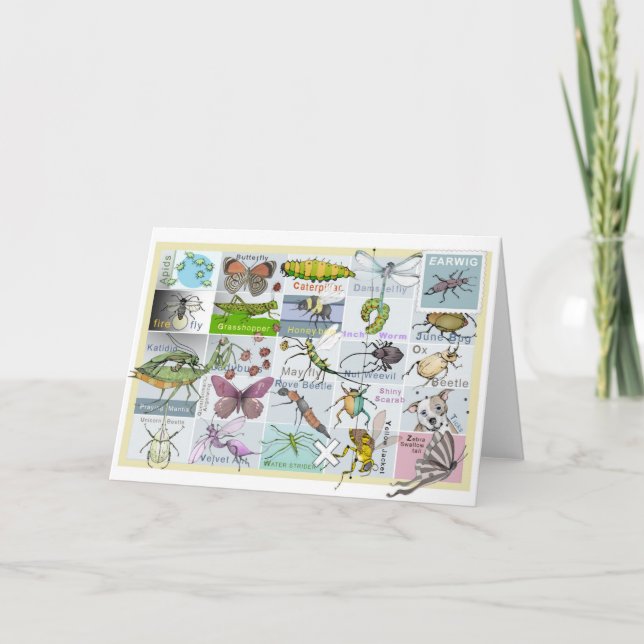 Tarjeta Alfabeto de insectos (Anverso)