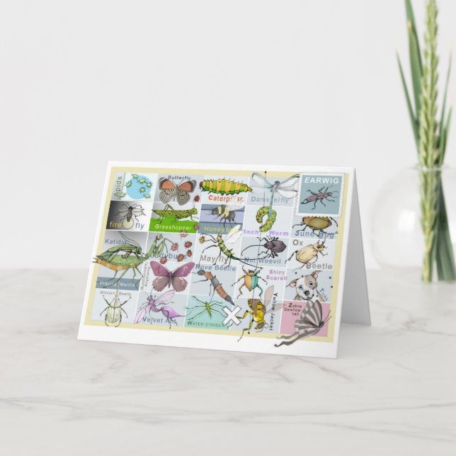 Tarjeta Alfabeto de insectos (Anverso)