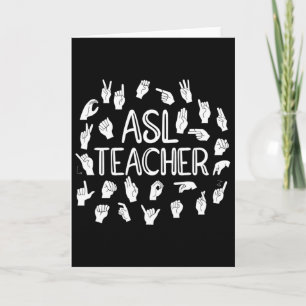 Tarjeta Alfabeto de Lenguaje de Señas Americano Profesor d