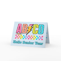 Alfabeto Retro ABCD Perno Relámpago De Regreso A L