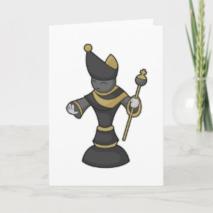 Tarjeta Alfil Staff Chess pieza de ajedrez