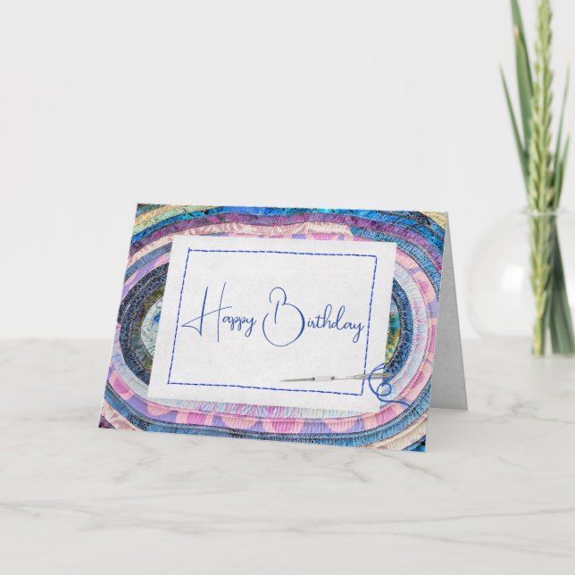 Tarjeta Alfombra aplastada de Oval para el cumpleaños (Anverso)