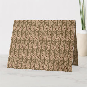 Tarjeta Alfombra marrón con un motivo detallado con