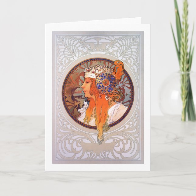 Tarjeta Alfonso Mucha (Anverso)