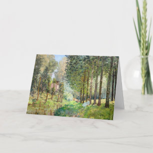 Tarjeta Alfred Sisley - Descanso a lo largo del arroyo