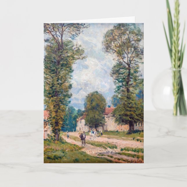 Tarjeta Alfred Sisley - El camino de Versalles (Anverso)