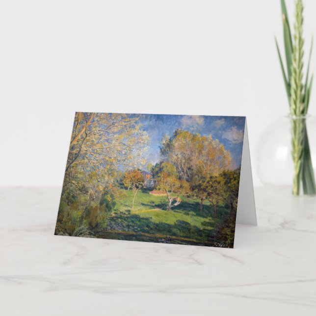 Tarjeta Alfred Sisley - El jardín de Hoschede, Montgeron (Anverso)