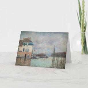 Tarjeta Alfred Sisley - Inundación en Port-Marly 1876